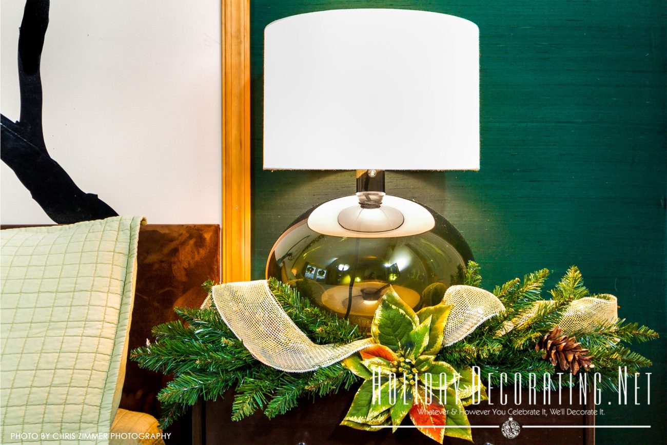 Shades of Green Bedroom Christmas Decor