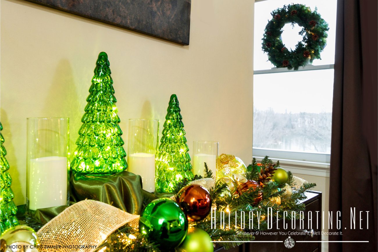 Green & Orange Christmas Decor