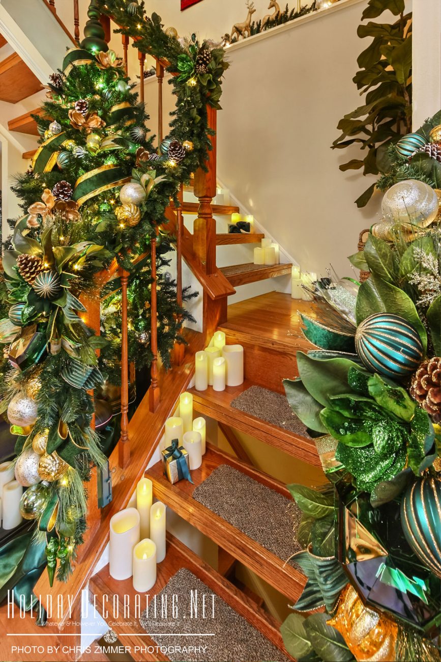 Staircase Christmas Decor